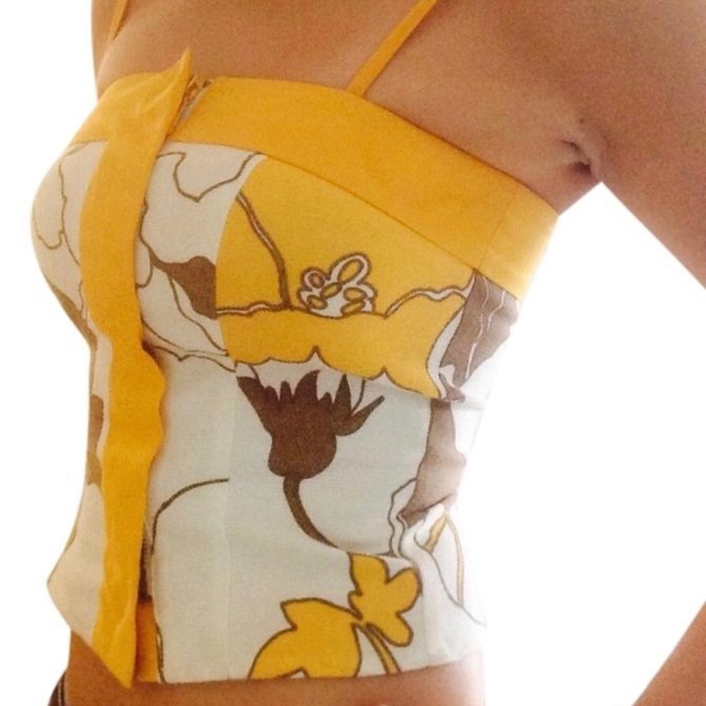 Caractére Yellow Crop Top Size 4